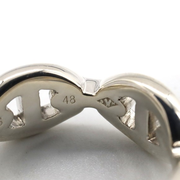 Hermes Hermès Chaine d'Ancre Enchaine Ring, 925 Sterling Silver, Men's and - Picture 5 of 9